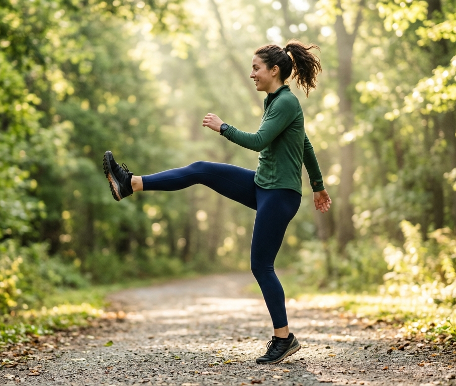 Загрявка преди бягане на открито