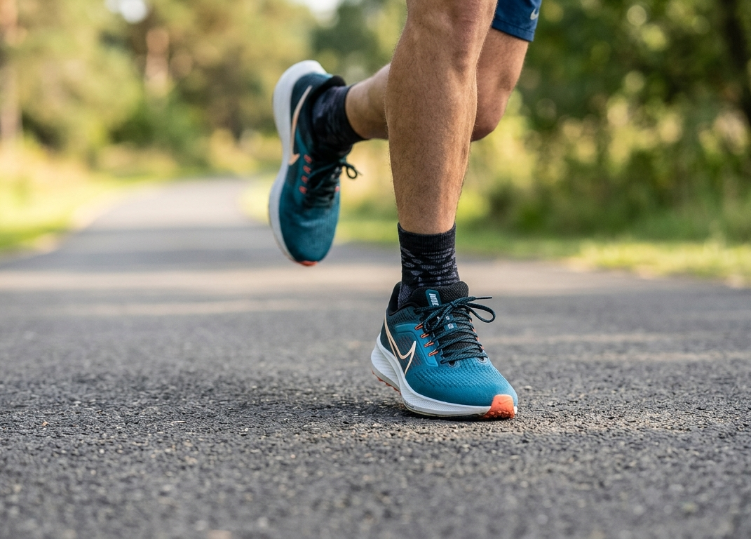 Бегач на маршрут в парка